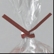 8 Red Paper Twist Ties