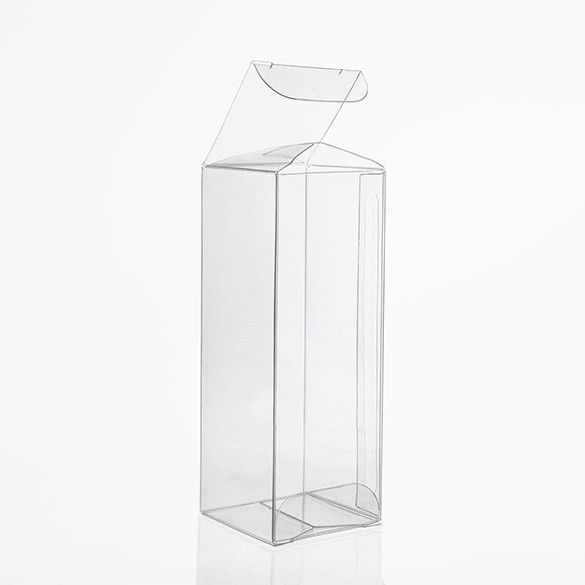 In Stock, Crystal Clear Boxes, 1.5x1.5x5 inch Cube, Lay Flat Easy