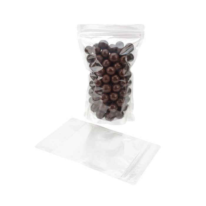 Clear Zipper Pouch for Snacks and Coffee - 5 x 3 x 9 [ZBG58]