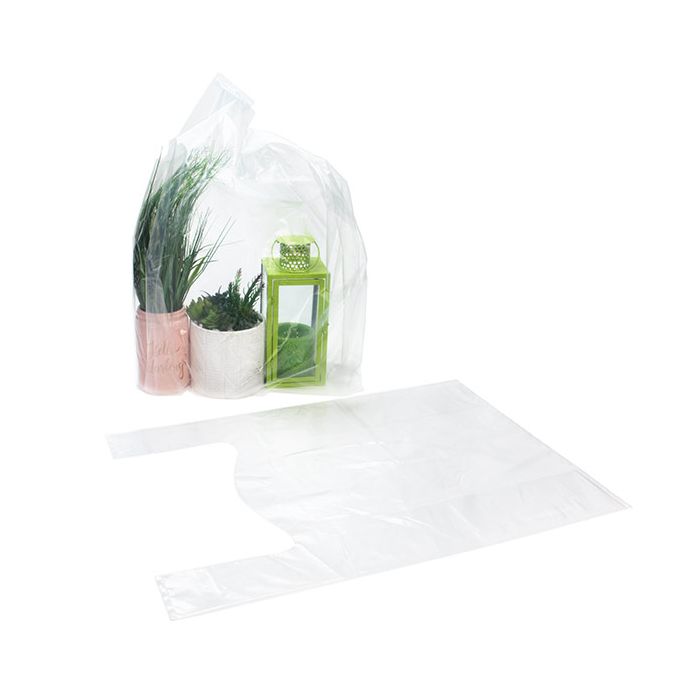 Clear Poly Handle Bag 14 1/2 x 10 1/2 x 30 100 pack CHB2