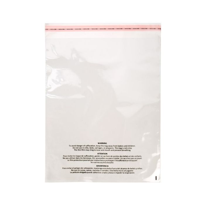 11x14 Suffocation Warning Clear Poly Bags